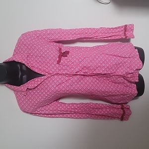 Victoria’s Secret Logo Print Button Up Pajama Top